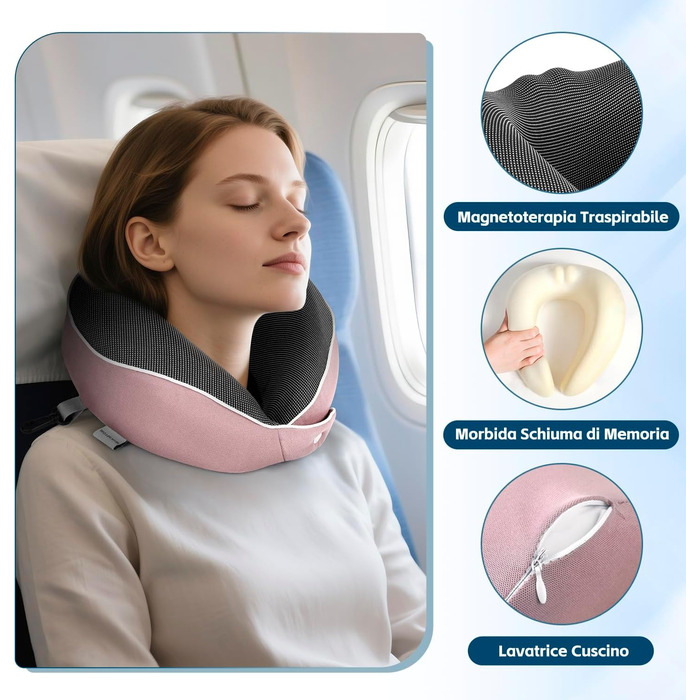 Подушка для шиї у вигляді звірятка для подорожей (рожева)