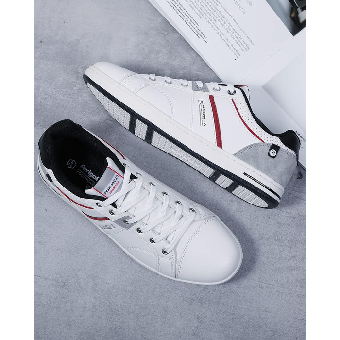 Чоловічі кросівки для активного відпочинку ARRIGO BELLO: легкі, зручні, з натуральної шкіри, розміри 41-46, білі