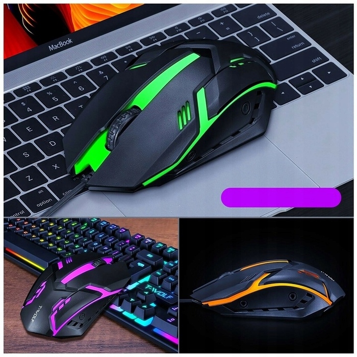 Ігровий набір: гібридна клавіатура з RGB-підсвіткою, USB