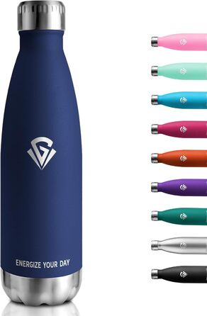 Термопляшка 1000 мл, Металева Термопляшка з Подвійними Стінками, Без BPA, для Спорту, Походів, Дітей, Фітнесу, Газованої Напою, Подорожей, Дівчаток та Хлопчиків (750 мл, Темно-Синій)