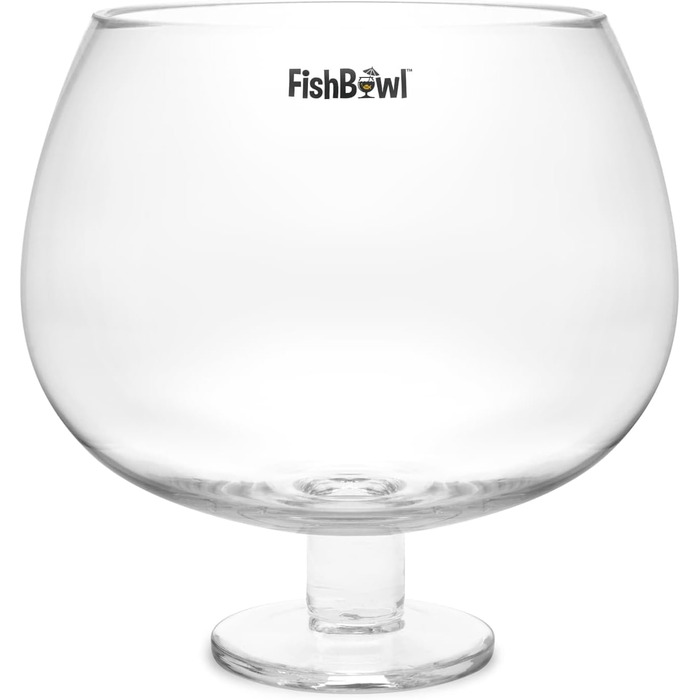 Fishbowl Extra Large Cocktail Glass, Jumbo, made of glass, extra large, 20 cm, individually (3 Liters)