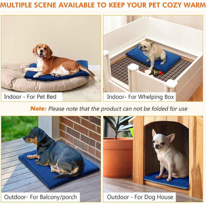 Електричний килимок для домашніх тварин Pecute - зі стабільною температурою, 40x50 см