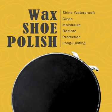 COMVERIX Set with 2 Black Nail Polishes, 45 ml, Nail Polish Set with Shoe Cream, Shine Cloth, Durable Horn, Shiny Finish, Black Shoe Polish Included, Black, 50ml