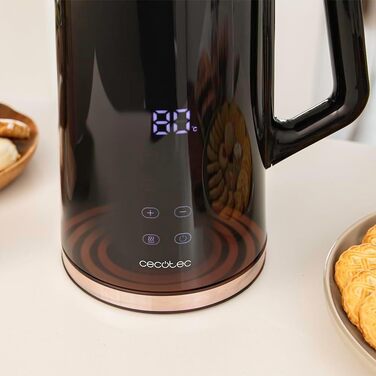 Електричний чайник Cecotec Thermosense 800 Neo, 1.7л, 2200W, регулювання температури 40-100°C, нержавіюча сталь