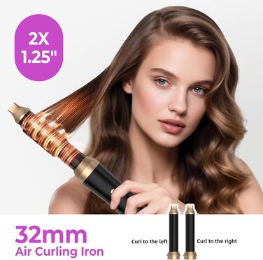 Мультистайлер для волосся 5-в-1 з термощіткою, фен-щіткою, круглою щіткою, плойкою та випрямлячем. Потужність 1000 Вт, 3 температурні режими. Для об'єму, випрямлення, локонів та сушіння. Білий (Чорний)