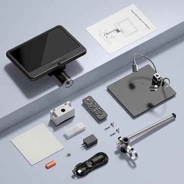 Мікроскоп цифровий Andonstar AD210 10.1 дюймів для дорослих, паяльний мікроскоп для ремонту електроніки, мікроскоп-камера для монет з повноекранним переглядом та підсвічуванням