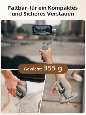 Rollei Steady Butler Mobil 3 SE: Gimbal для смартфонів з 3-осьовою стабілізацією, 280г, керування через додаток, сумісний з iPhone та Android