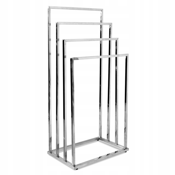 Підлоговий металевий стійка-вішак для рушників у ванну кімнату, 4 стріжні