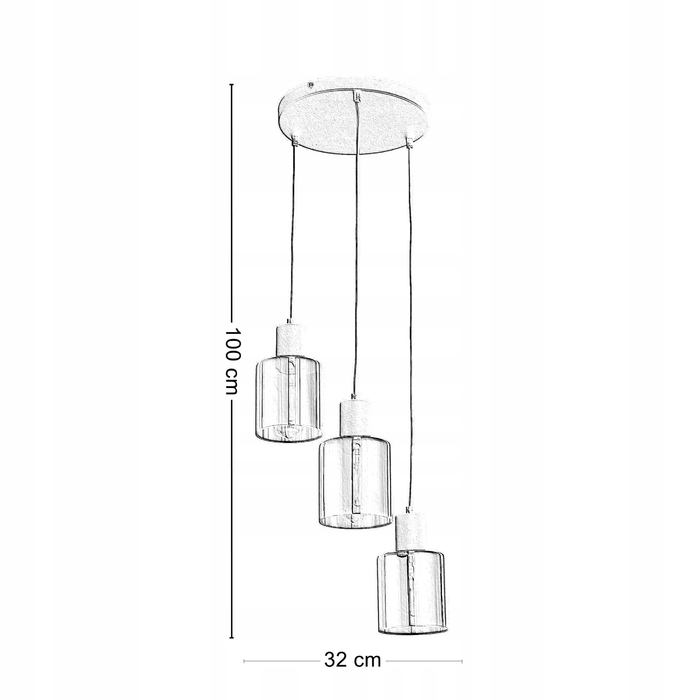 Підвісна люстра TK-Lighting Sierra на 3 цоколі E27