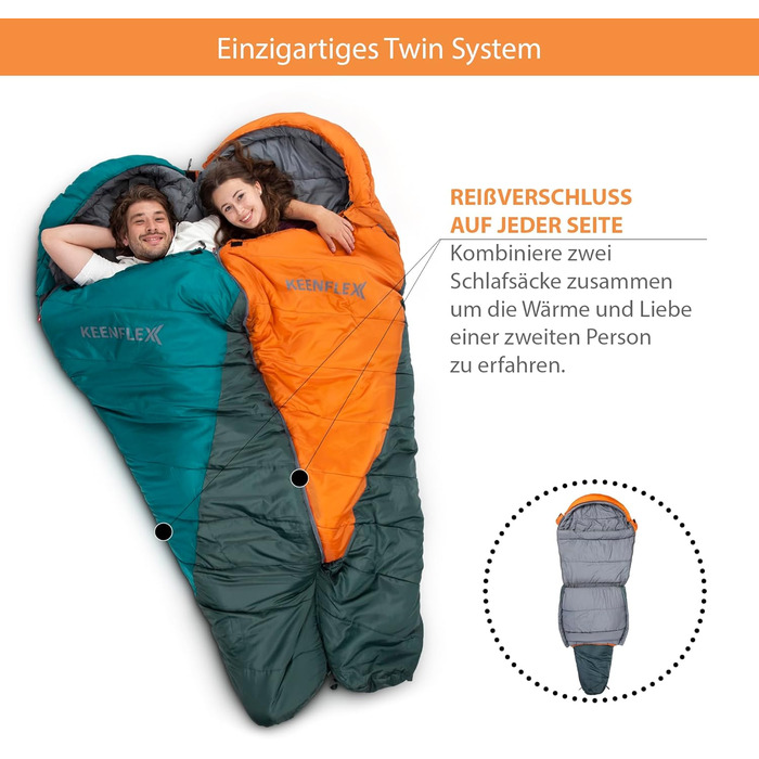 Сплячий мішок Outdoor 3 сезони -12.0°C (Оранжевий)