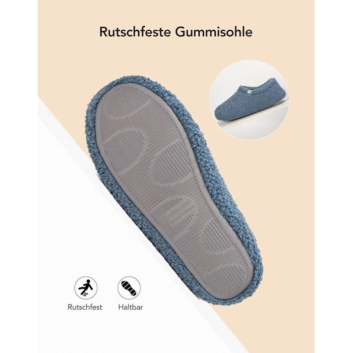 В'язані домашні тапочки VeraCosy з піною пам'яті та фетровою устілкою, з підкладкою з полярного флісу