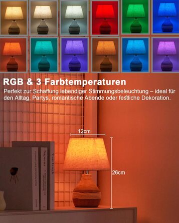 Бездротова керамічна настільна лампа з таймером, димером, лляним абажуром, пультом дистанційного керування, акумуляторна, в стилі Mid Century Modern