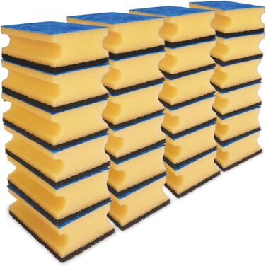 Vileda Glitzi Plus Pot Scrubber, Kitchen Sponge, Antibacterial Sponge, Highly Absorbent, Pack of 24