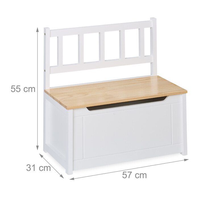 Relaxdays Kids' Bench with Storage