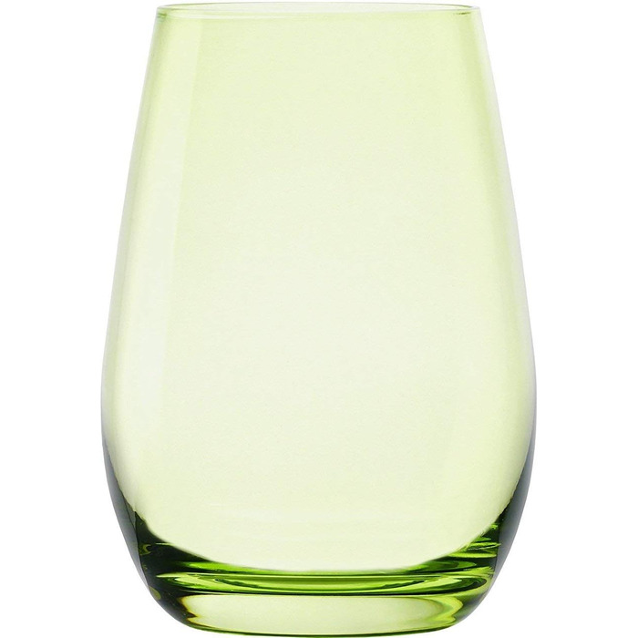 Stölzle Lausitz ELEMENTS Glasses 465 ml Green I Drinking Glasses 6-Piece Set I Dishwasher-Safe Glass Set I High Impact Resistance I Universal Glasses as Water Glasses, Juice Glasses, Whisky Glasses