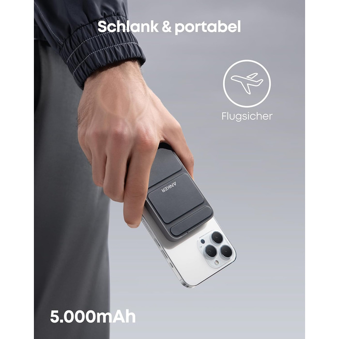 Anker MagGo Powerbank 5000mAh з магнітним кріпленням, USB-C, для iPhone 17/16/15/14/13/12, Interstellar