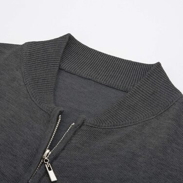 Кардиган чоловічий PJ PAUL JONES з рельєфним в'язанням, на блискавці, зі стійким коміром, зимовий, сірий (L)