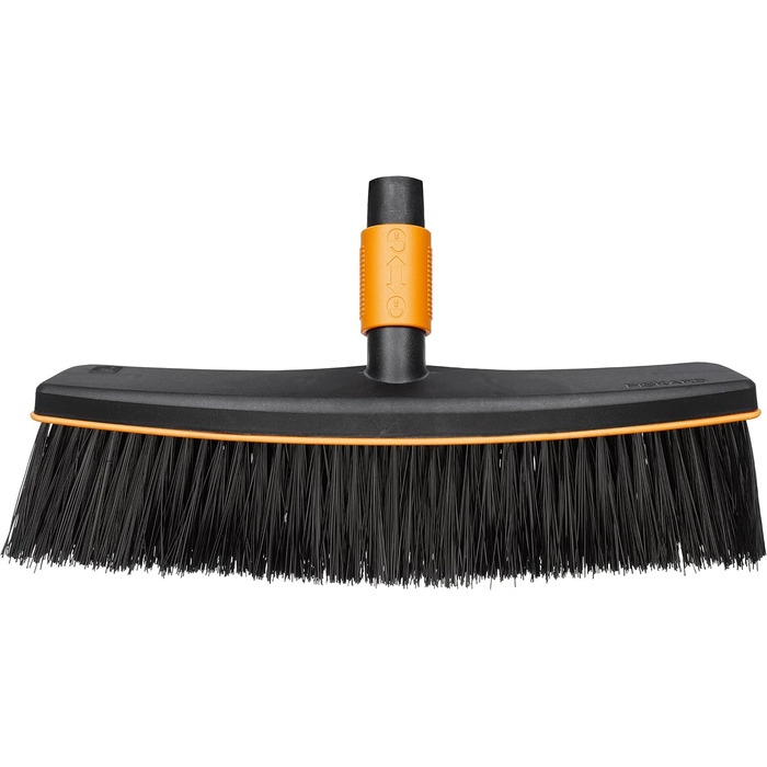 Довга ручка Fiskars QuikFit 156 см + вуличний віник 38 см з пластиковою щетиною