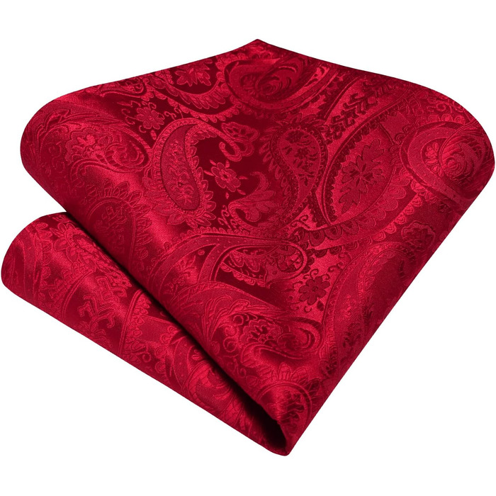 Набір краваток та нагрудних хустинок Enlision для чоловіків: краватка з візерунком павароті, в клітинку, краватки-голки, нагрудна хустинка, набір для весілля та бізнесу - червоний колір