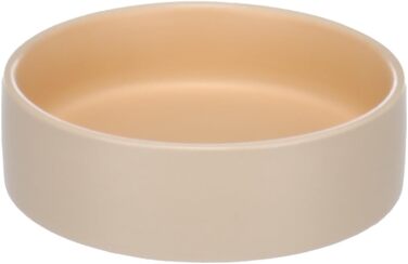 Миска для собак з кераміки, велика, 1,2 л, з антиковзаючою основою, бежево-зелена, Flamingo Anca BEIGE/GRÜN (BEIGE/ORANGE, 200 мл)