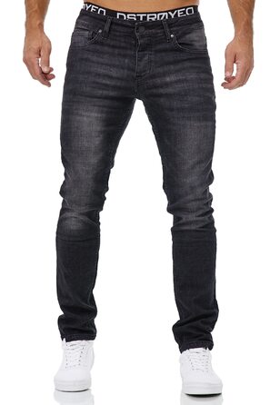 Чоловічі джинси Merish Slim Fit 1512 Stretch Denim (32W/32L, Чорний)
