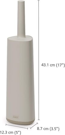 Набір для чищення унітазу Joseph Joseph Hygienic Silikon з тримачем, сірий/білий, Flex 360