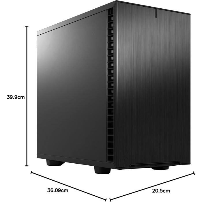 Корпус для ПК Fractal Design Define 7 Nano Black - Mini ITX, тиха система, скло, чорний