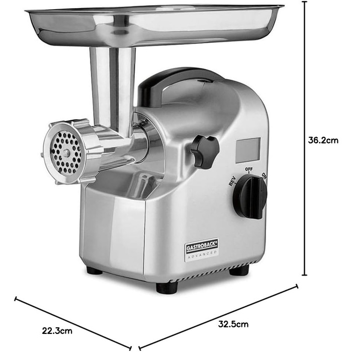 GASTROBACK Pro Meat Grinder 1000W - Aluminum & Stainless Steel