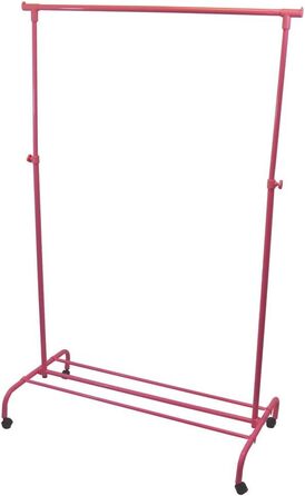 Home Vida Clothes Rack, Single Clothes Rail, Adjustable, Pink