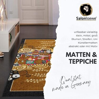 Килимок для взуття Salonloewe, антрацитовий, 30x100 см, вхідний, вузький, однотонний, праний, сауберлауфмат для коридору