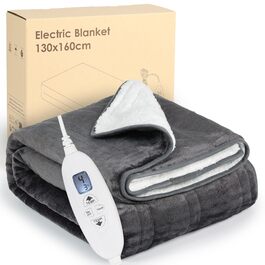 Електрична ковдра Cozysoon з 4 рівнями нагріву та таймером, 180*130 см, з автовимкненням, можна прати в машині