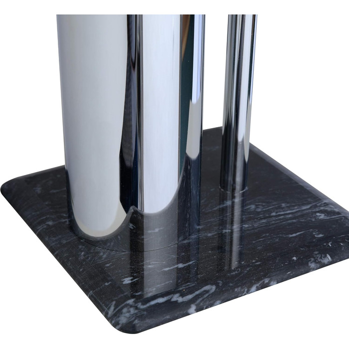 Набір для ванної кімнати Axentia Galant: тримач туалетного паперу, щітка для туалету та підставка - хром/мармур, чорний, без свердління