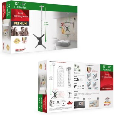 Кронштейн для телевізора Barkan Lange Weiß 13-75