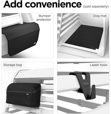 Трейлер для собак Thule Allax XL (Чорний/Алюміній) - переносна переносна клітка для собак в автомобіль