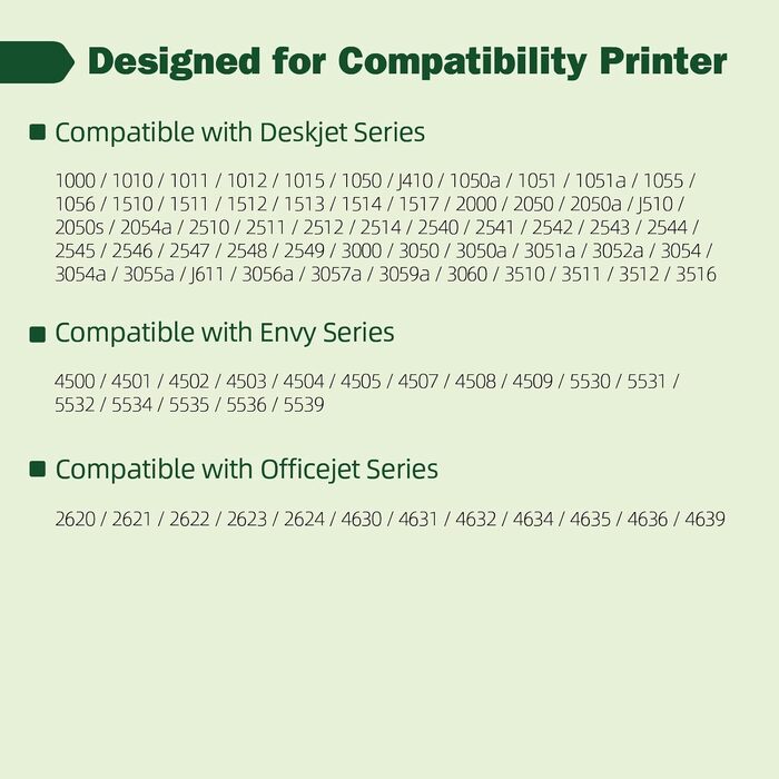 Комплект картриджів 301XL (чорний та кольорові) для принтерів HP Envy 4500, 5530, Deskjet 1000, 1510, 2540, 3050, OfficeJet 2620, 4630 — замінник оригінальних HP 301