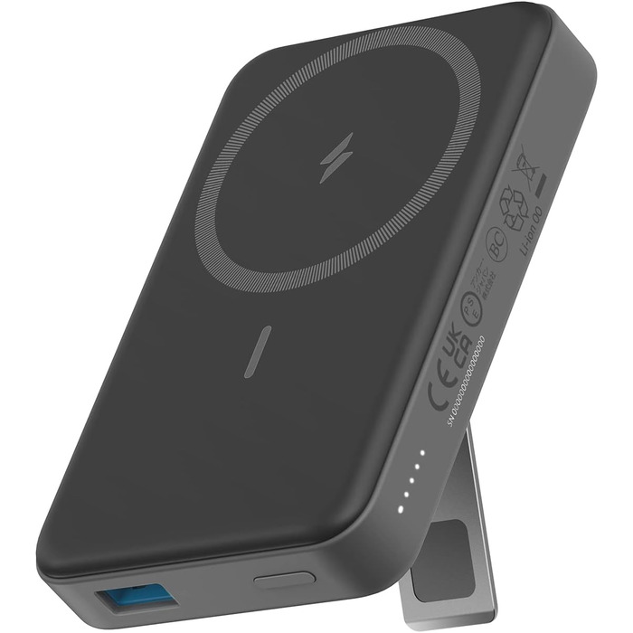 Anker Power Bank 10000mAh Магнітний, Бездротовий, для iPhone 13/12, Чорний