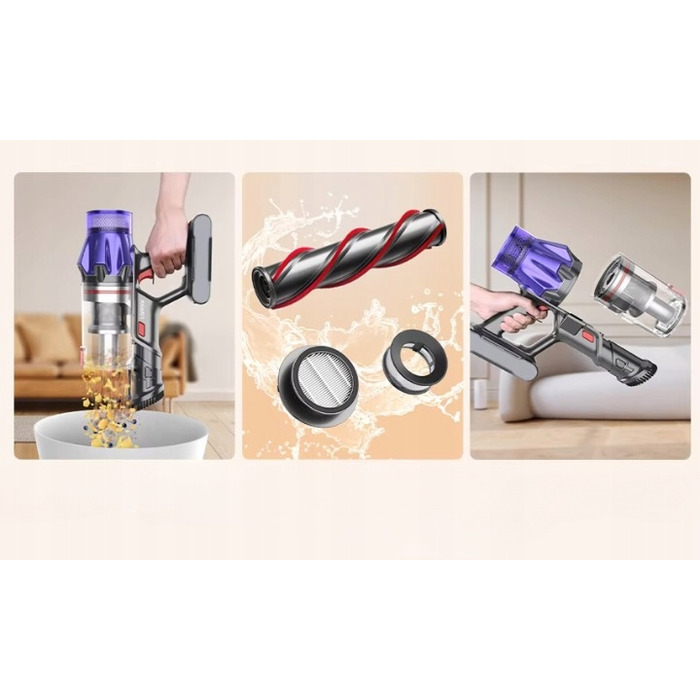 Вертикальний пилосос Laresar V7, жовтий/золотий