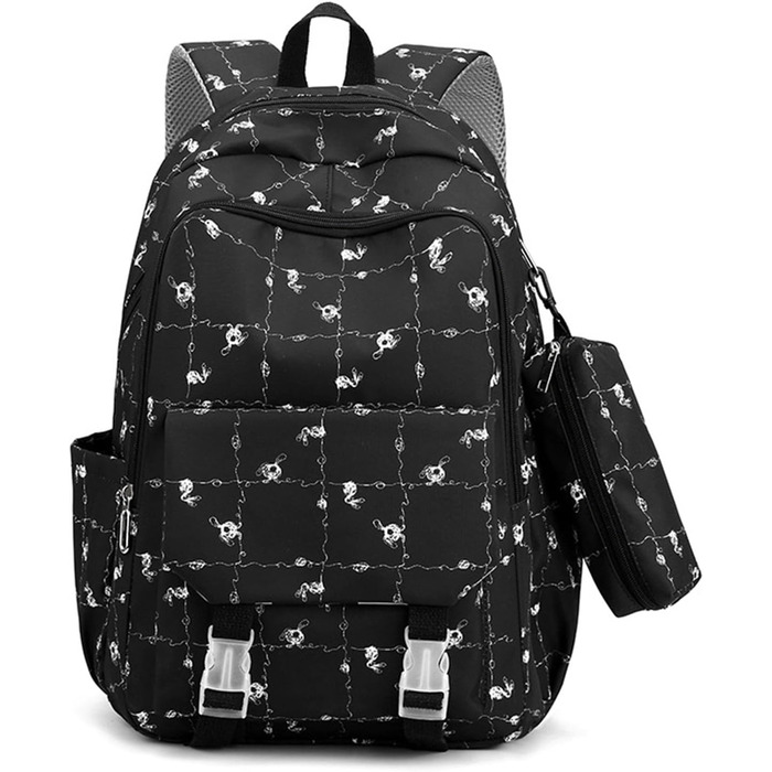 Великий шкільний рюкзак для учнів середньої школи, жіночий рюкзак, чорний рюкзак для полегшення навантаження, синій рюкзак для хлопців