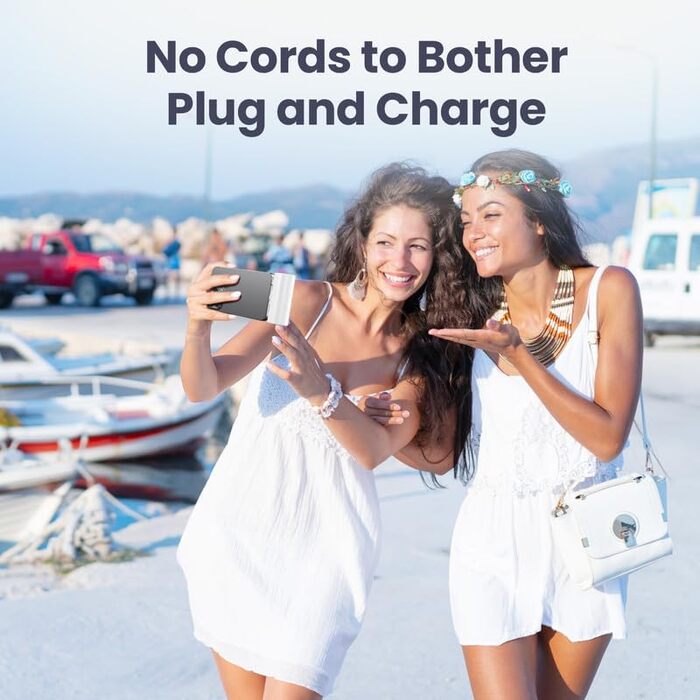 Портативний Power Bank 5200mAh з підтримкою PD 20W для iPhone. Компактний акумулятор з LCD-дисплеєм, сумісний з iPhone 14/13/12/11/XR/XS/8/7/6plus. Білий