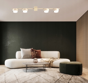 Підвісна лампа Elko-Lighting, колір екру, 4 точки світла GX53, металева