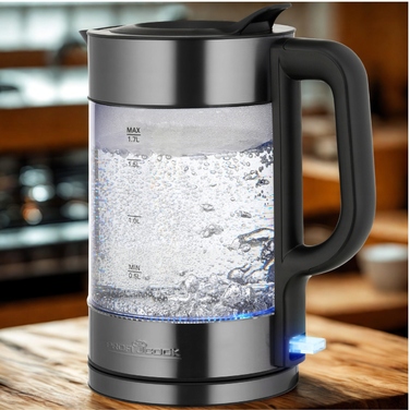 Електричний чайник Profi Cook WKS501331, 2200 Вт, 1,7 л, сріблястий/сірий