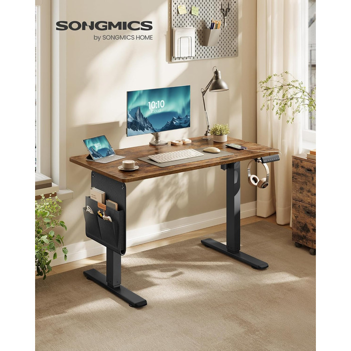 Регульований по висоті письмовий стіл SONGMICS, 100 x 60 см, вінтажний коричневий