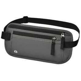 Чоловіча/Жіноча поясна сумка DiULi, чорна/темно-сіра, для подорожей, спорту та активного відпочинку