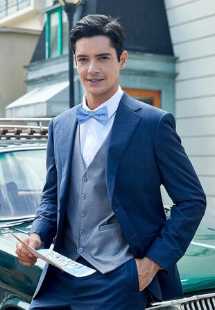 Метелик HISDERN для чоловіків однотонний, регульований, для вечірки, весілля (B, небесно-блакитний 2)