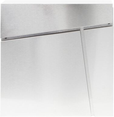 Поштовий ящик Wiltec Designer V23 з нержавіючої сталі 370x102x370 мм, настінний, з замком та відділенням для газет