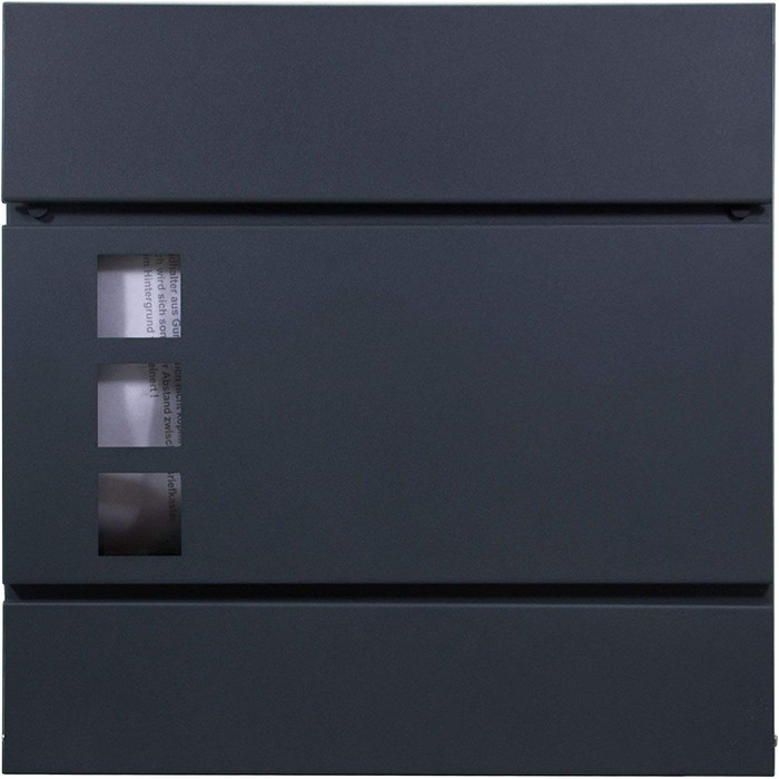 Поштовий ящик настінний дизайнерський антрацит RAL 7016 з газетницею, захищений від погодних умов, порошкове покриття