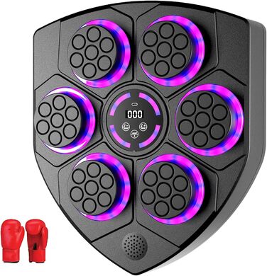 Музична боксерська машина AHWOiHS з LED-підсвіткою, 9 швидкостей та 9 режимів тренування для дітей та дорослих