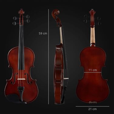 Скрипка Cantabile VP-100 4/4 (Початковий рівень, для учнів), повний комплект: скрипка, футляр, струна, каніфоль