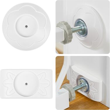 Захист для сходів IB Style Berrin - сітка для дітей та собак, без свердління, чорний, 67-75 см (4 накладки на стіну)