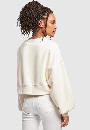 Кардиган жіночий Urban Classics Oversized з органічної бавовни, Short Terry, розмір 3XL, колір Whitesand